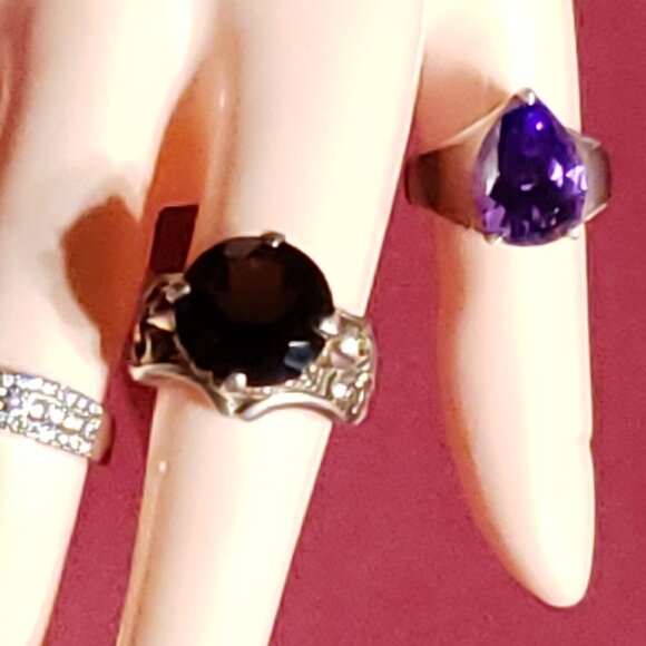 Set of 4 Rings, All 925 - Picture 2 of 9